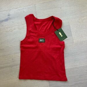 Daily Drills Logo Ribbed Tank